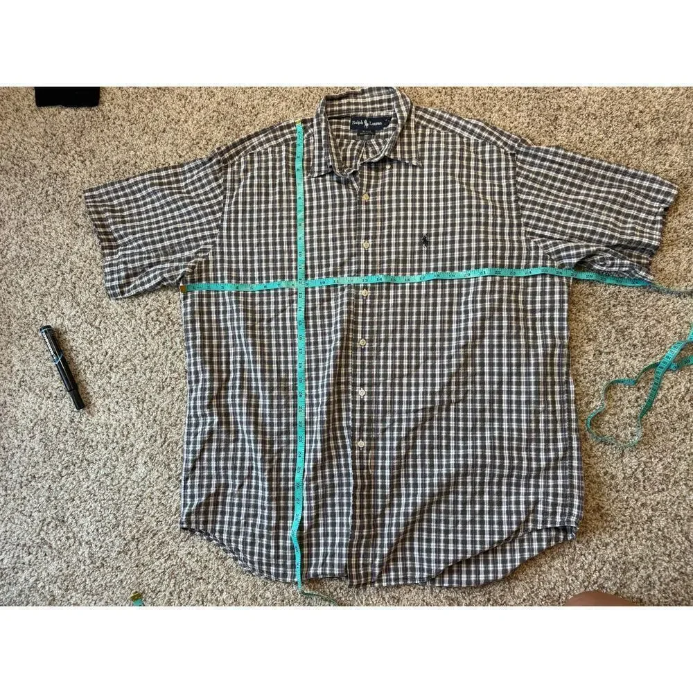 POLO by Ralph Lauren collared shirt, size XL, BLAKE style; Lightweight Gingham